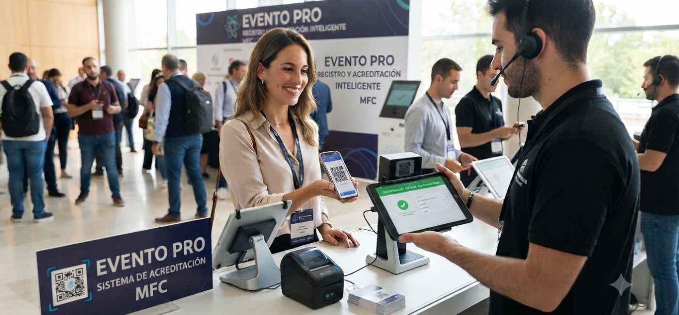 Acreditación evento: software de registro de eventos e impresión de credenciales. Tu evento en una única plataforma. Acreditación de evento e impresión de credenciales.