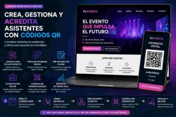 Landing Page para eventos: crea, gestiona y acredita asistentes con códigos QR