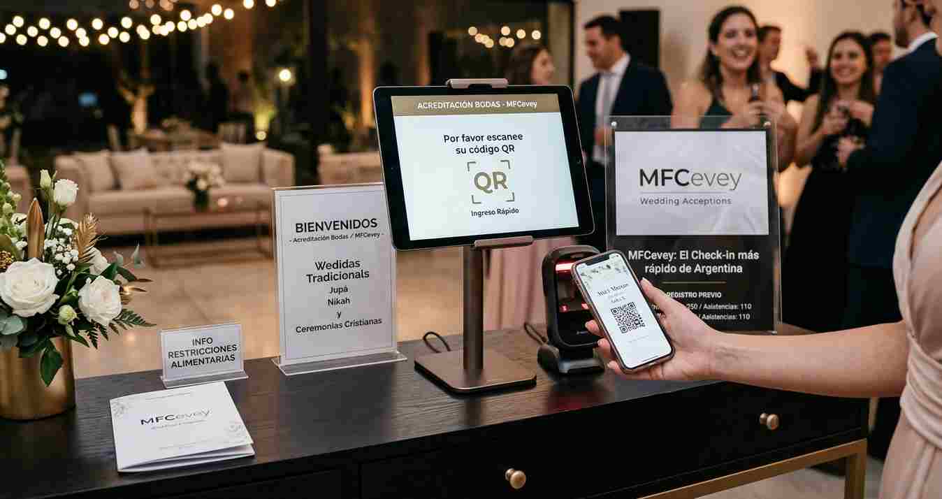 Acreditación bodas: la tecnología que transforma el ingreso a tu casamiento. Control de acceso para tu boda con analítica en tiempo real y registro. Acreditá tu casamiento y ofrecé la mejor experiencia a tus invitados.