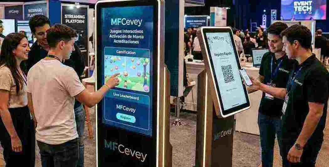 Tótems para eventos y activaciones de marca. Tótems interactivos para eventos, ferias y acreditación. Activación de marca, juegos interactivos y acreditación rápida. ¡Cotizá hoy con MFCevey!