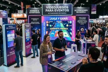 Potenciá tu stand con videojuegos interactivos para eventos. Desarrollos en 24 hs para pantallas táctiles y tótems desde $650.000. ¡Contactanos!